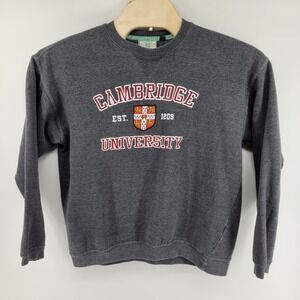 University of Cambridge Sweatshirt Size Large Gray‎ Crewneck Official Est 1209